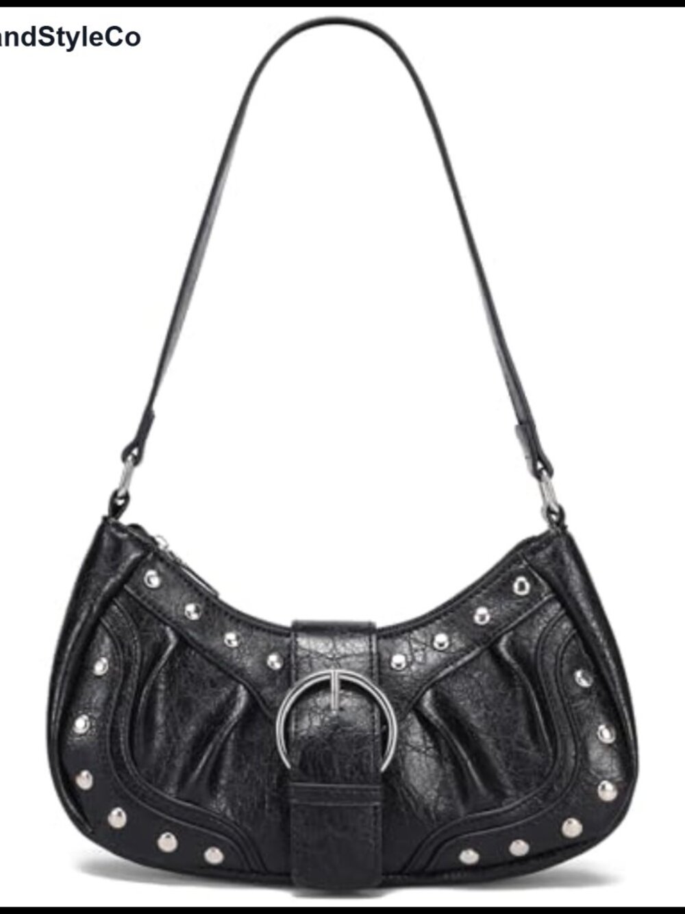 Y2K Vegan Leather Shoulder Bag Purse Small Studded Going Out